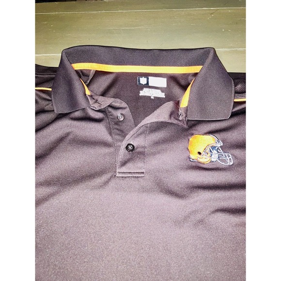Cleveland Browns Mens Polo Shirt XL NFL Team Apparel Football Brown Dawg Pound - Picture 5 of 6